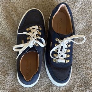 Cole Haan Navy Sneakers with White Laces